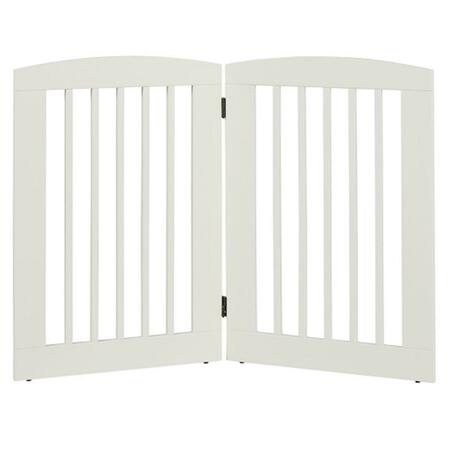 EF Furniture 36 in. Ruffluv 2 Panel Expansion Pet Gate Large - White 253603